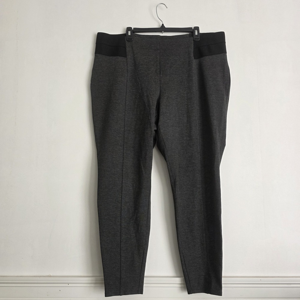 NWT Lane Bryant Womens Size 24 Leggings Gray Black Around Waist Comfortable